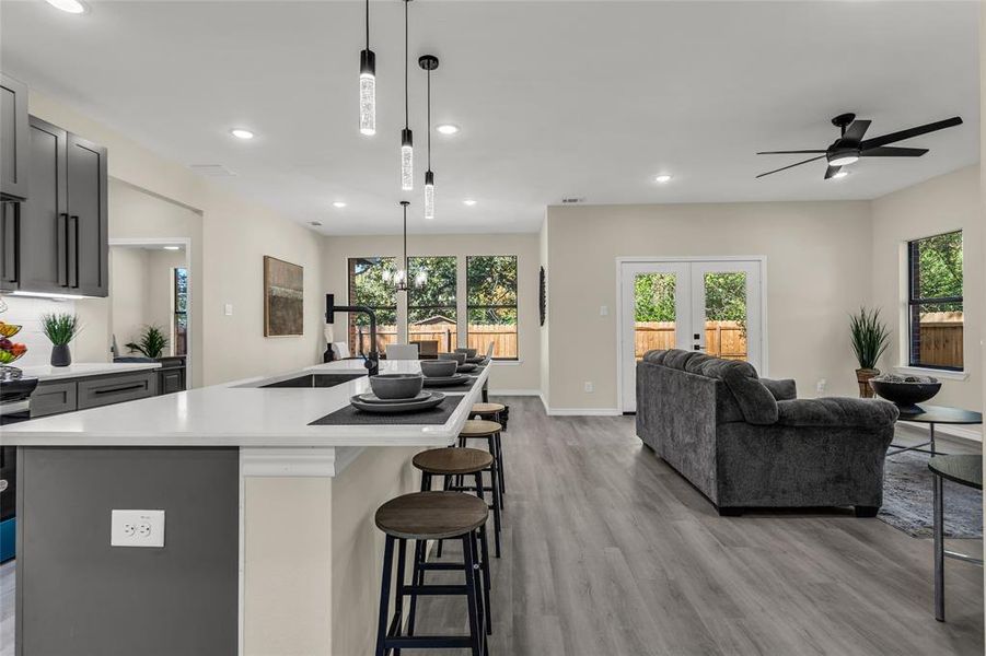 Furnished interior view inside a new home in , Gun Barrel City (Image 8).