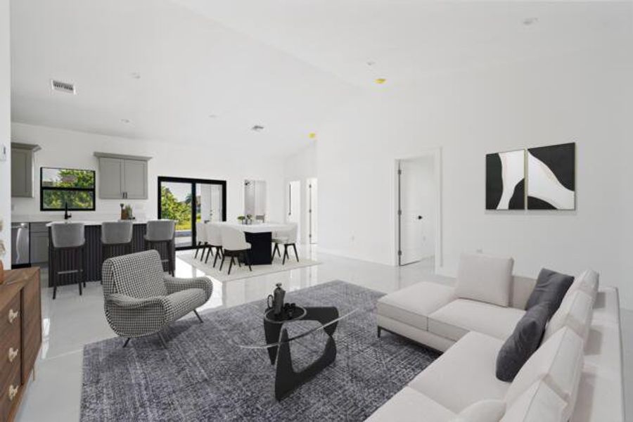 Furnished interior view inside a new home in , Cape Coral (Image 9).