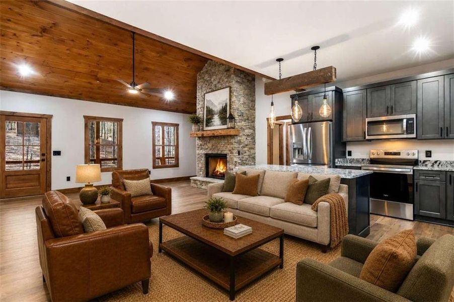 Furnished interior view inside a new home in , Talking Rock (Image 8).