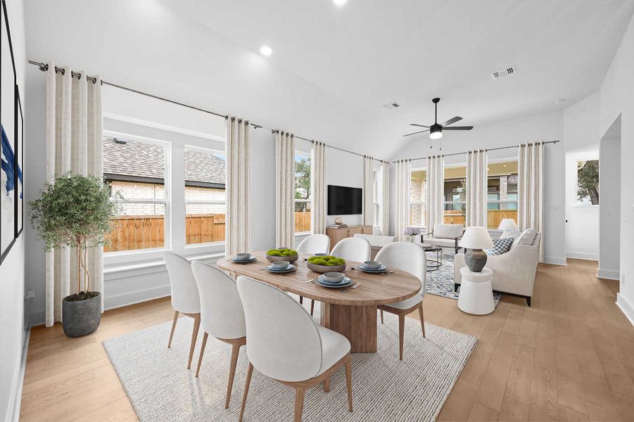 Furnished interior view inside a new home in 6 Creeks at Waterridge, Kyle (Image 7).