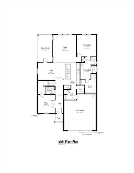 2D floor plan layout for the Valley View by View Homes in Weltner Farms 50’s, New Braunfels, TX (Image 3). 2D floor plan layout for the Valley View by View Homes in Weltner Farms 50’s, New Braunfels, TX (Image 3).