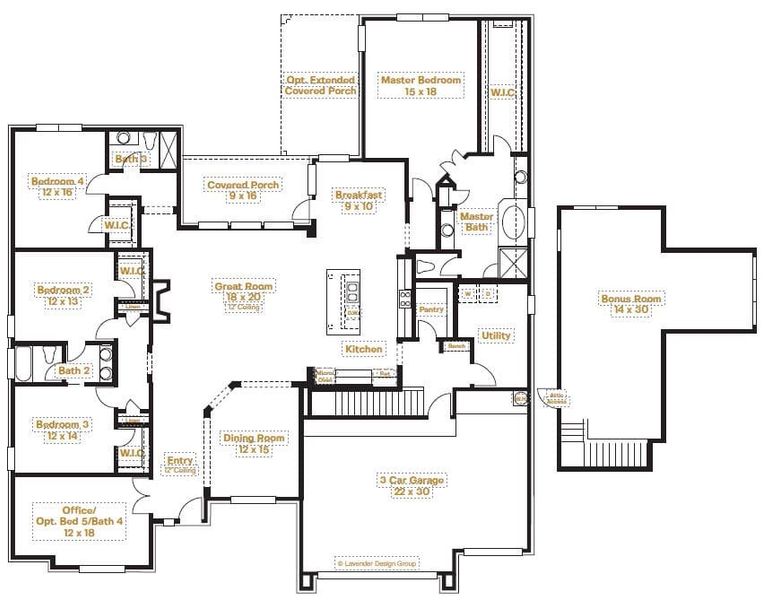Granshire Floor Plan Layout in Stewart's Forest, Conroe | Sitterle Homes Granshire Floor Plan Layout in Stewart's Forest, Conroe | Sitterle Homes