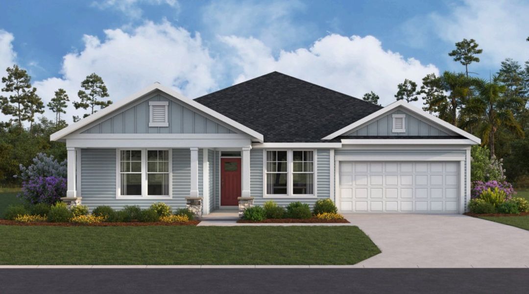 Representative exterior photo of a completed home built from the Lotus by Fischer Homes in Breakfast Point East, Panama City Beach, FL (Image 2).