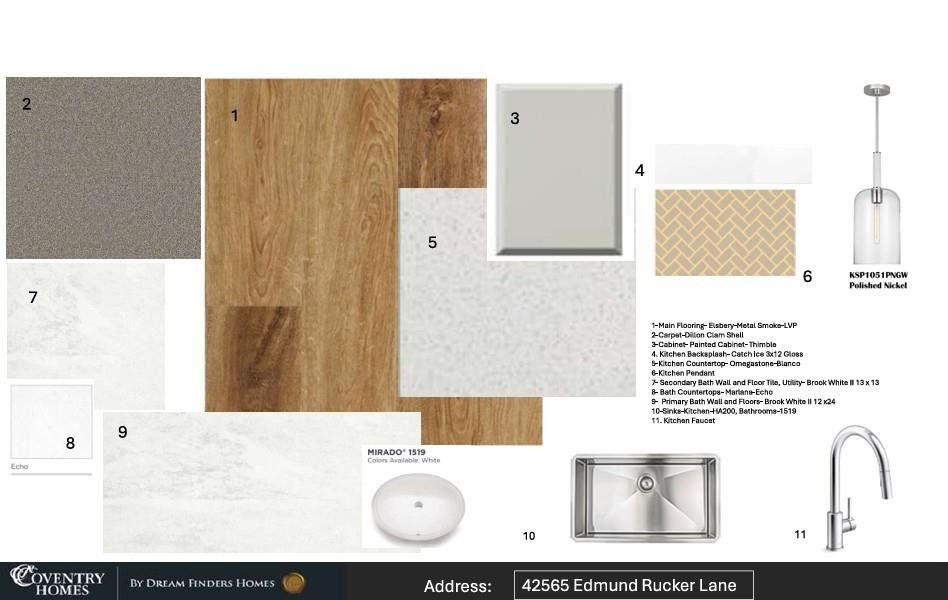 Sample of building materials used in homes in Escondido, Magnolia (Image 4). Sample of building materials used in homes in Escondido, Magnolia (Image 4).