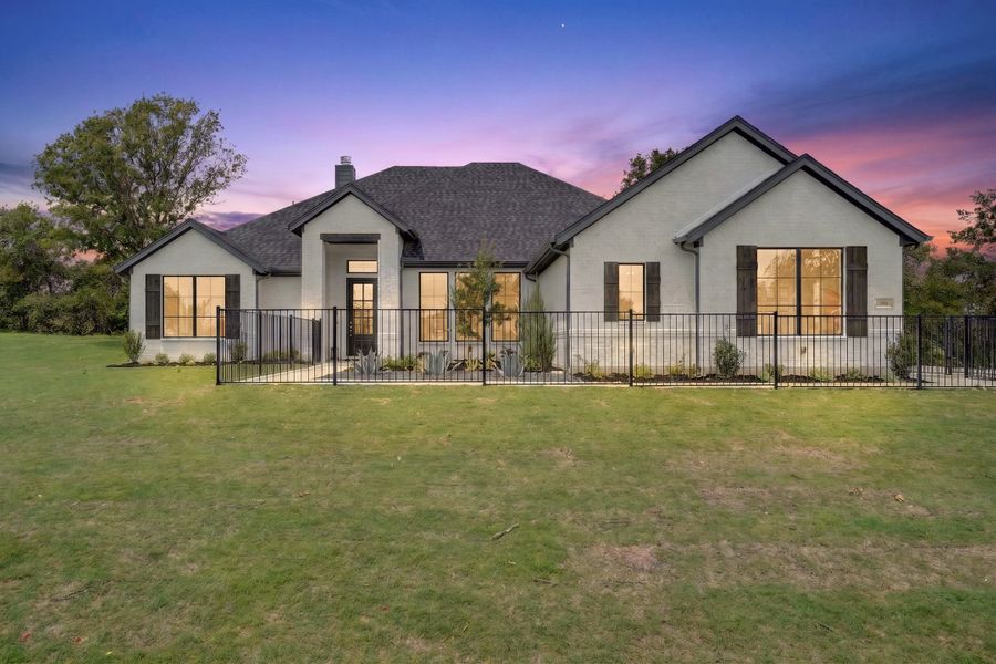 Representative exterior photo of a completed home built from the Wichita by Cheldan Homes in Arbor Oaks, Boyd, TX (Image 26).