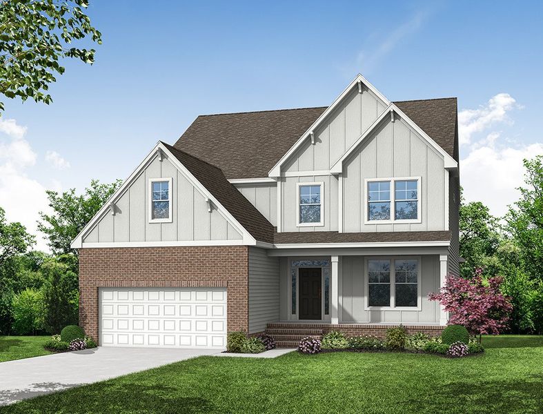 Representative exterior photo of a completed home built from the McDowell by Eastwood Homes in Hillcrest Grove, Wendell, NC (Image 9). Representative exterior photo of a completed home built from the McDowell by Eastwood Homes in Hillcrest Grove, Wendell, NC (Image 9).