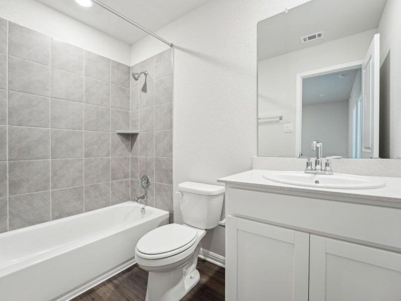 Photo is not of the actual home, but is an inspirational photo of builder’s model home and may depict options, furnishings, and/or decorator features that are not included