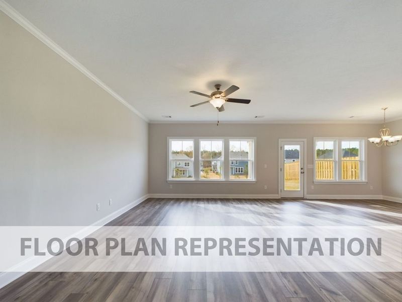 Living Area | The 1807 Plan by Ivey Homes