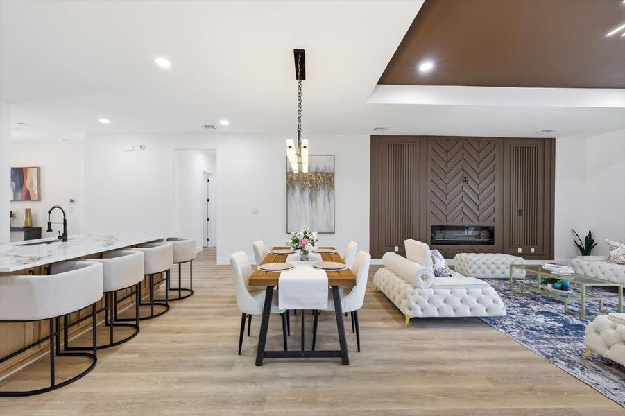Furnished interior view inside a new home in , Denton (Image 10).