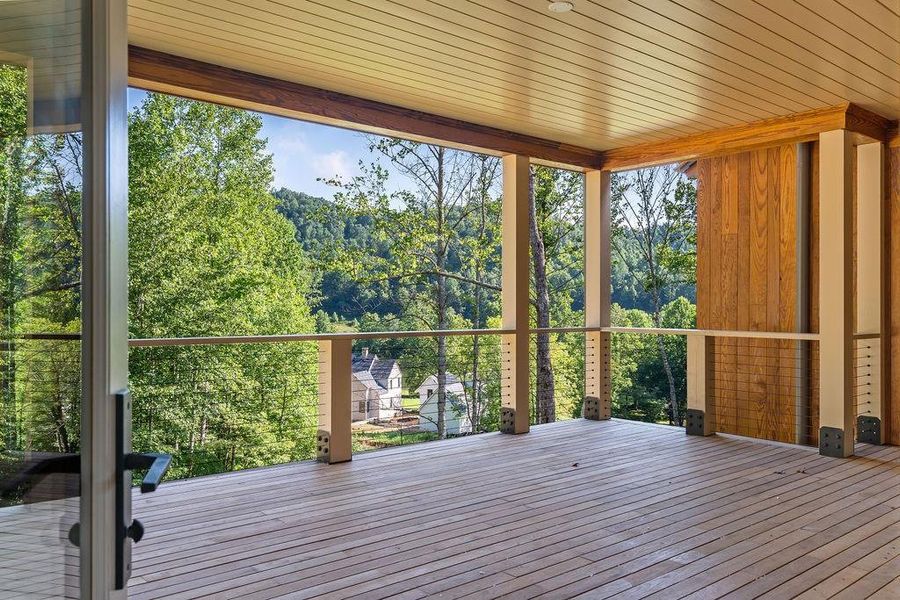 Exterior details and patio area of a home in , Clarkesville (Image 38).