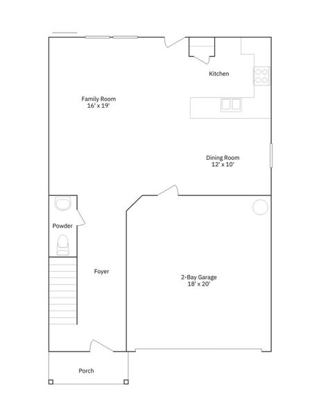 2D floor plan layout of this home in Gifford Meadows, Angleton, TX (Image 4).
