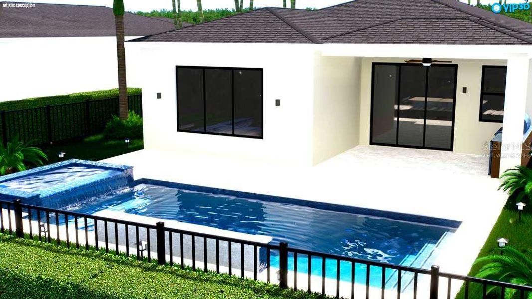 Exterior details and patio area of a home in Tesoro Club, Port St. Lucie (Image 3).