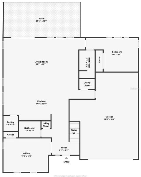 2D floor plan layout of this home in Weslyn Park at Sunbridge, St. Cloud, FL (Image 5).