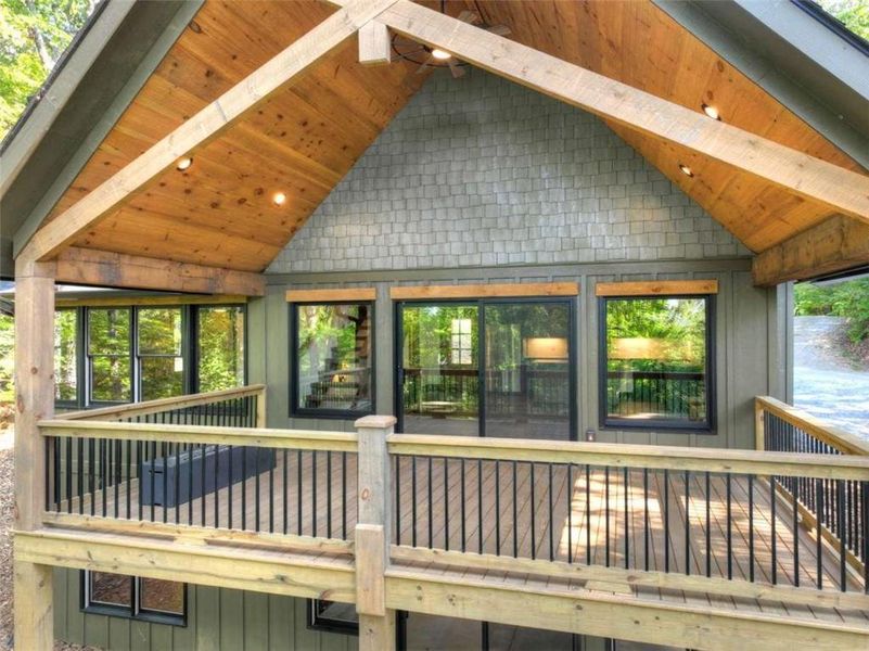 Exterior details and patio area of a home in , Blue Ridge (Image 3).
