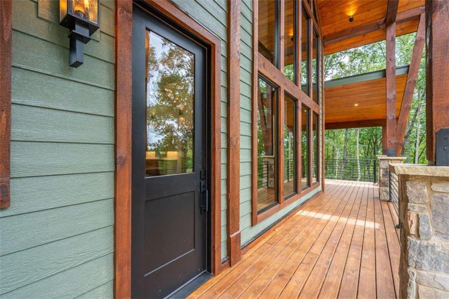 Exterior details and patio area of a home in , Young Harris (Image 2).