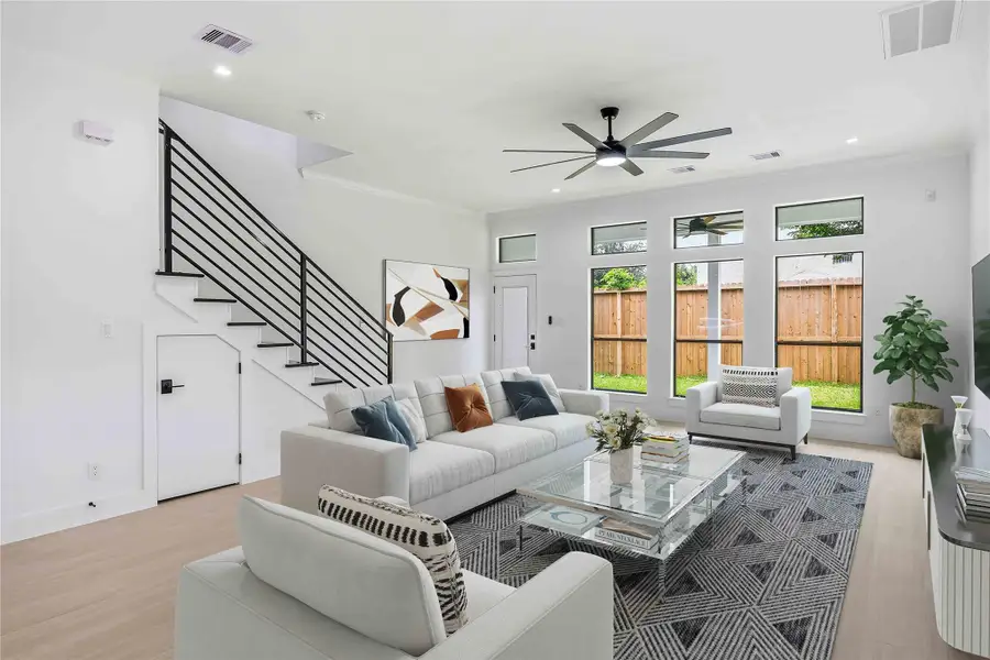 Virtually staged living area Virtually staged living area