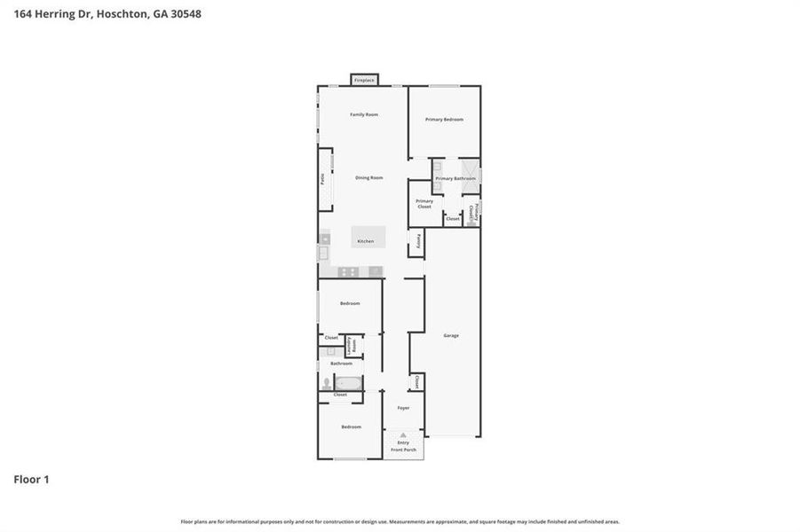2D floor plan layout of this home in , Hoschton, GA (Image 6).