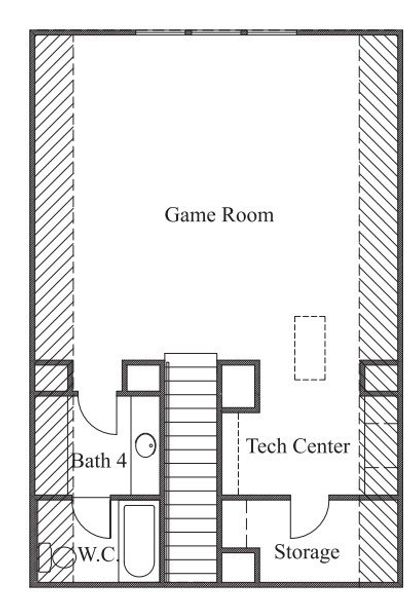 2D floor plan layout for the 2830 by Texas Homes in Ventana, Bulverde, TX (Image 5).