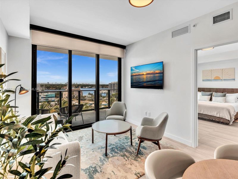 Furnished interior view inside a new home in , Miami Beach (Image 27).