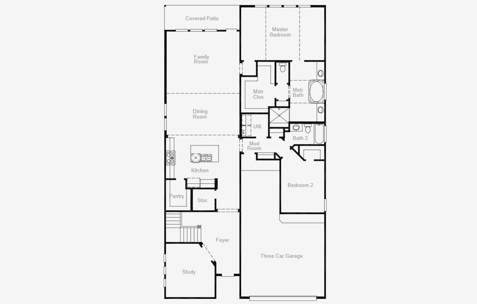 2D floor plan layout for the Easton by Coventry Homes in Trinity Falls 50', McKinney, TX (Image 4). 2D floor plan layout for the Easton by Coventry Homes in Trinity Falls 50', McKinney, TX (Image 4).