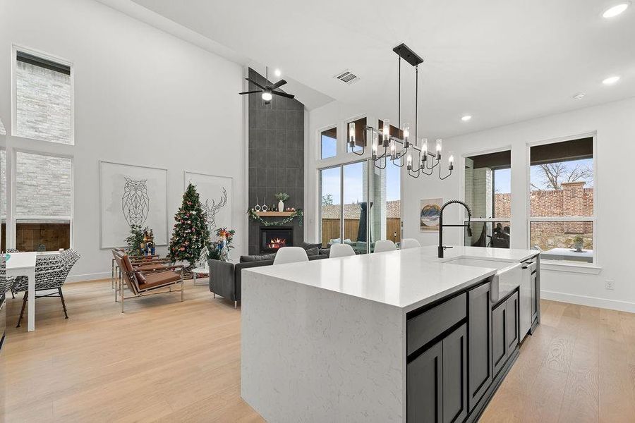 Furnished interior view inside a new home in Mustang Lakes: 86ft. lots, Celina (Image 10). Furnished interior view inside a new home in Mustang Lakes: 86ft. lots, Celina (Image 10).