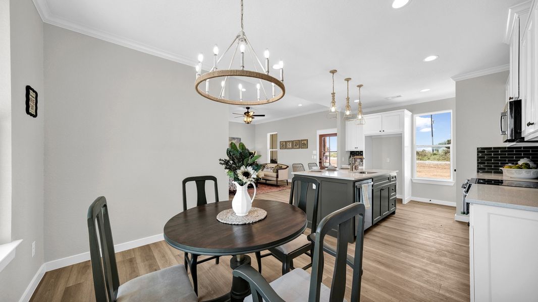 Representative furnished interior of a home built from the Loretta by Zeal Home Builders in Parallel Pastures, Poolville (Image 17).