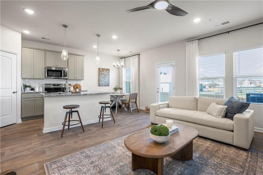 Furnished interior view inside a new home in , Gainesville (Image 12).