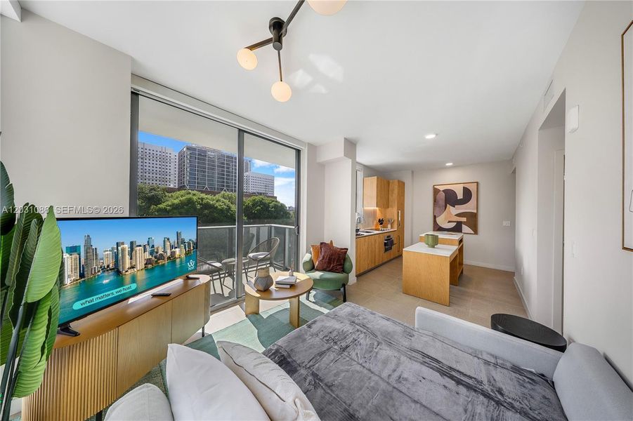 Furnished interior view inside a new home in , Miami (Image 5).