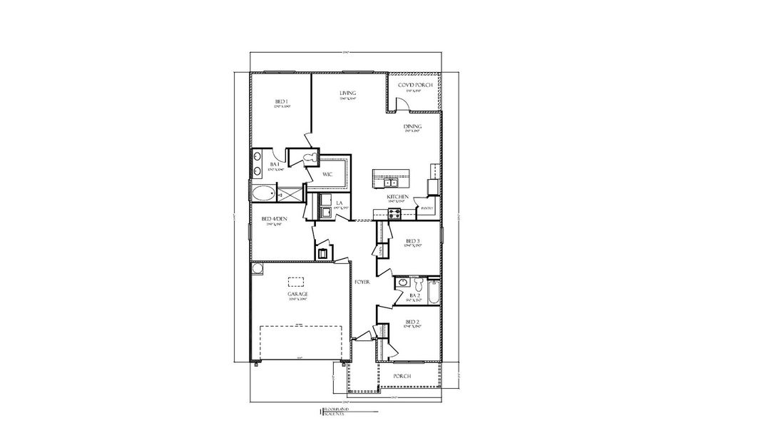 2D floor plan layout of this home in Ashton Park Phase III, Freeport, FL (Image 3).