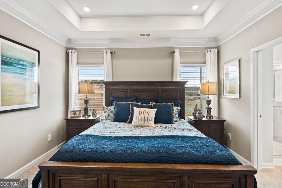 Furnished interior view inside a new home in Bryson Farms, Byron (Image 27).