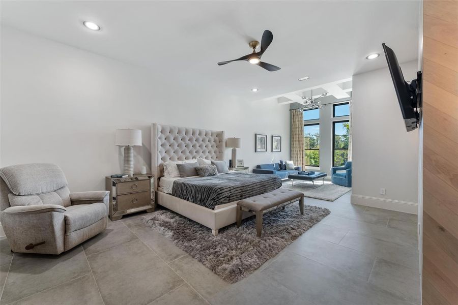 Model Home primary bedroom with sitting area! Model Home primary bedroom with sitting area!