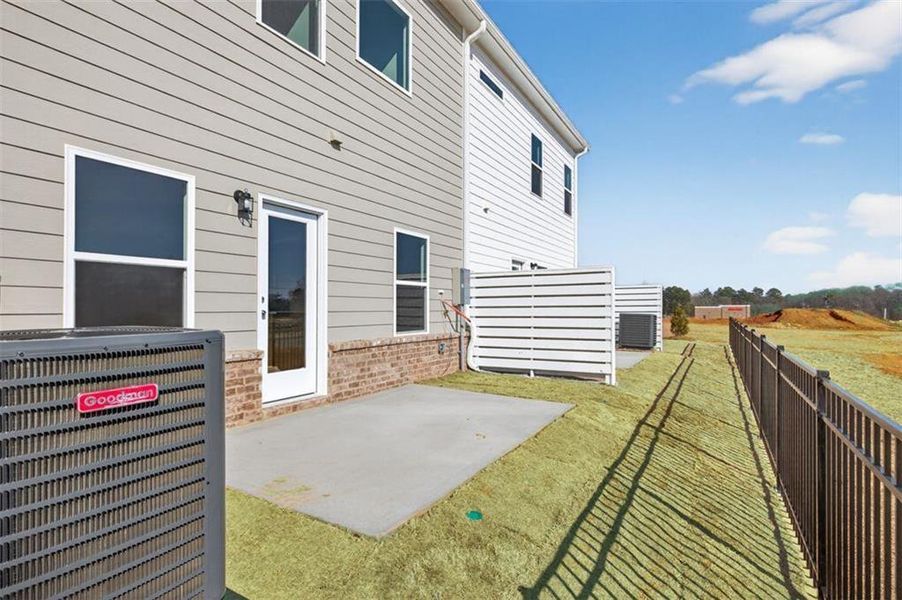 Exterior details and patio area of a home in Townes At The Stiles, Cartersville (Image 2). Exterior details and patio area of a home in Townes At The Stiles, Cartersville (Image 2).
