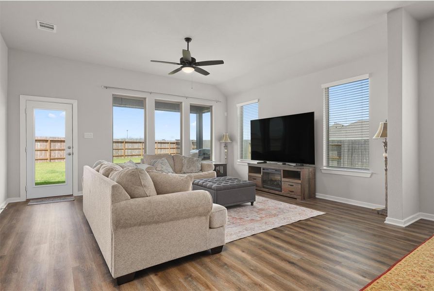 Furnished interior view inside a new home in , Texas City (Image 18). Furnished interior view inside a new home in , Texas City (Image 18).
