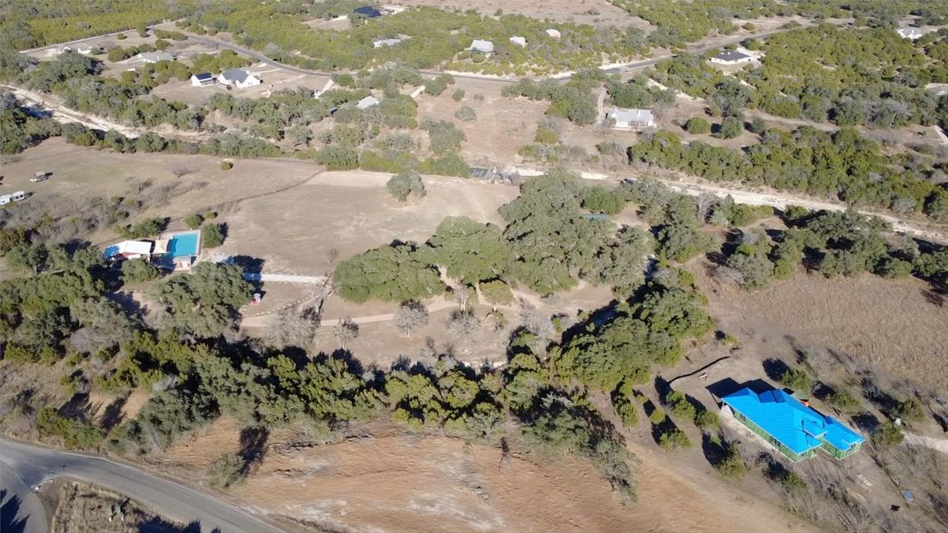 Amenity center pool just across the creek