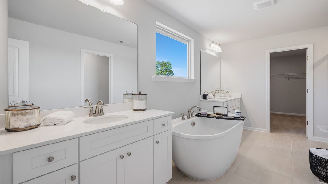 Representative furnished interior of a home built from the Stonefield - Side Entry by DRB Homes in Brighton, Locust Grove (Image 27).