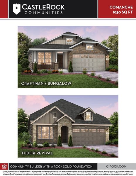 Front exterior of a new home in Sanctuary, Salado, TX, highlighting curb appeal (Image 15).