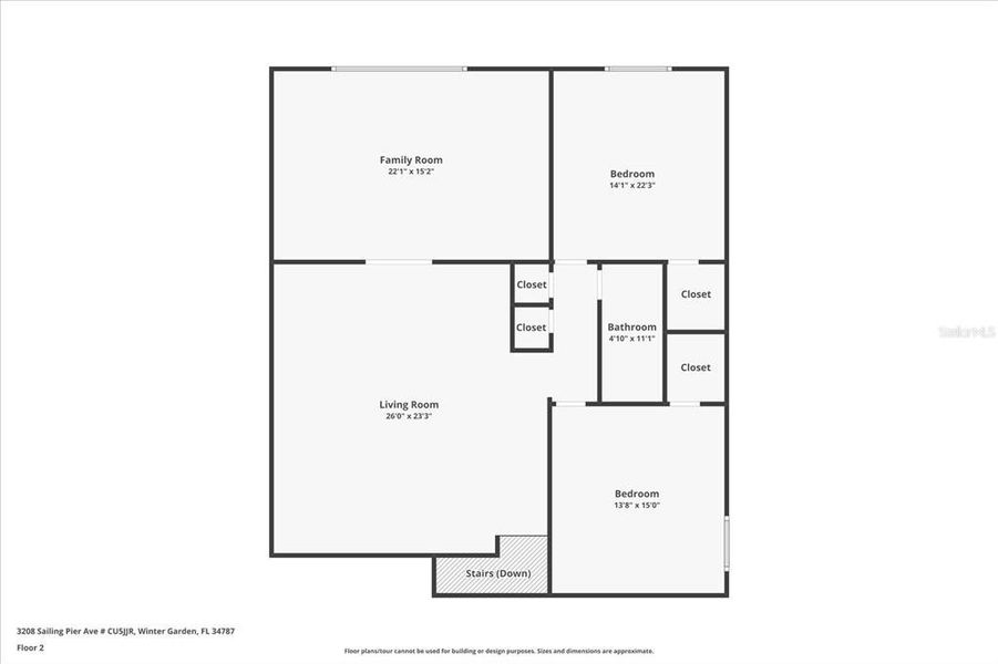 2D floor plan layout of this home in , Winter Garden, FL (Image 3).