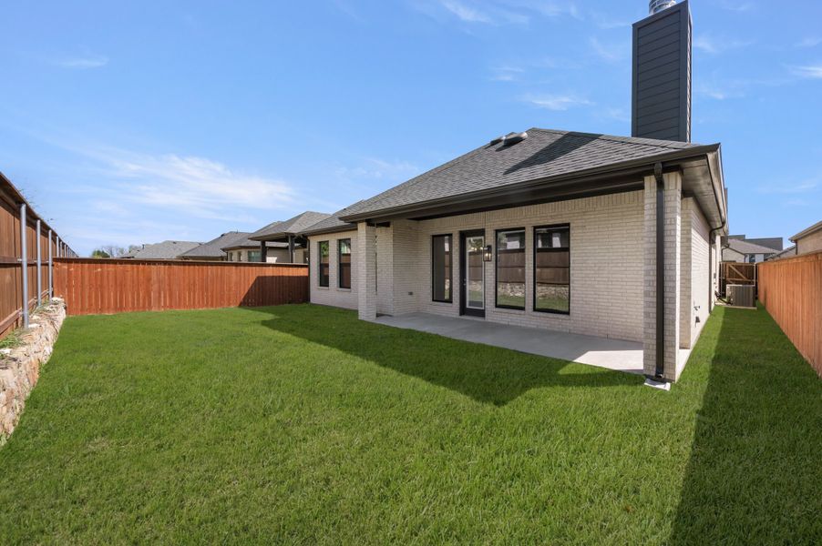 Exterior details and patio area of a home in Bridgewater, Midlothian (Image 3).