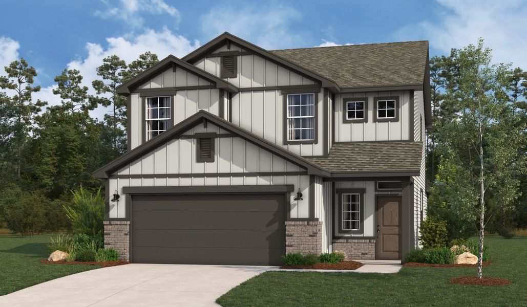 Representative exterior photo of a completed home built from the Colorado by Hakes Brothers in Highland Ridge, New Braunfels, TX (Image 21). Representative exterior photo of a completed home built from the Colorado by Hakes Brothers in Highland Ridge, New Braunfels, TX (Image 21).