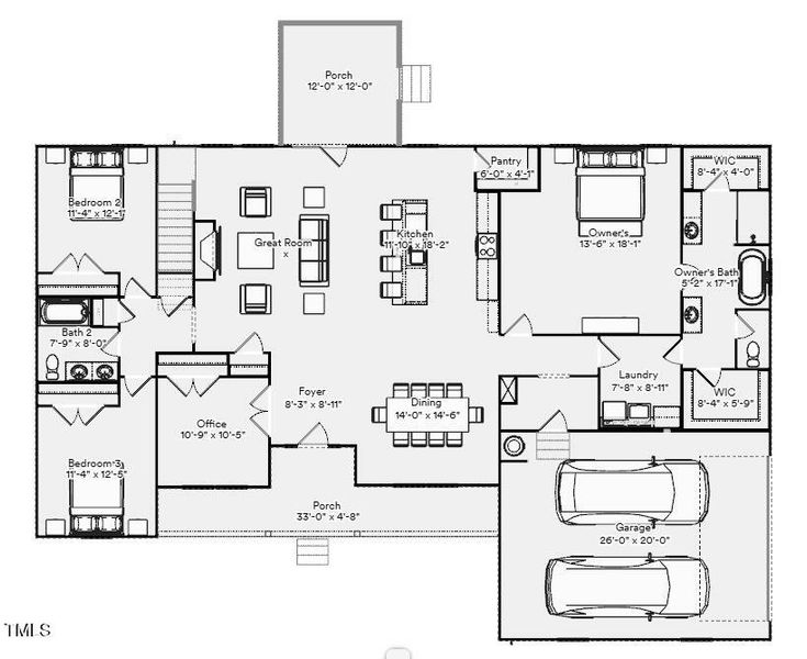 Thomasville 1st Floor Plan W-Options