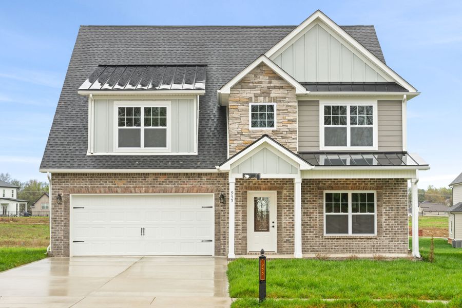 Representative exterior photo of a completed home built from the Brayden by Rockwood Homes in Cherry Fields, Clarksville, TN (Image 2). Representative exterior photo of a completed home built from the Brayden by Rockwood Homes in Cherry Fields, Clarksville, TN (Image 2).