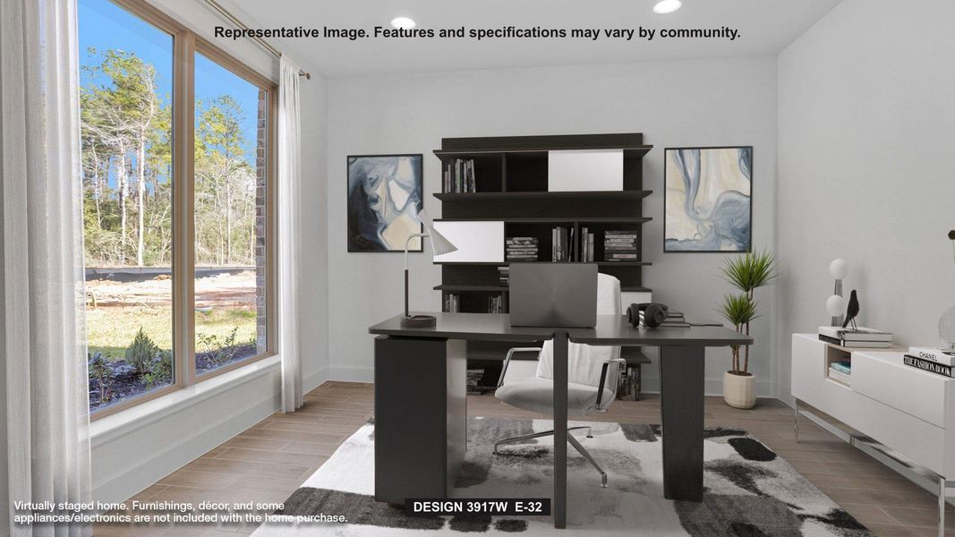Furnished interior view inside a new home in Parkside on the River West, Georgetown (Image 3).