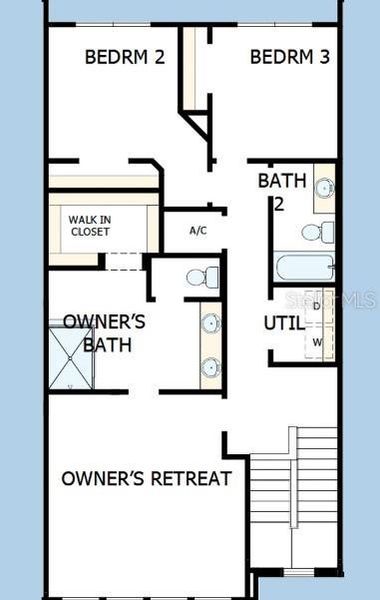 2D floor plan layout of this home in , Wesley Chapel, FL (Image 3).