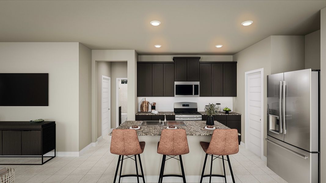 Representative furnished interior of a home built from the Bluebonnet by Tri Pointe Homes in Mason Woods, Cypress (Image 7).