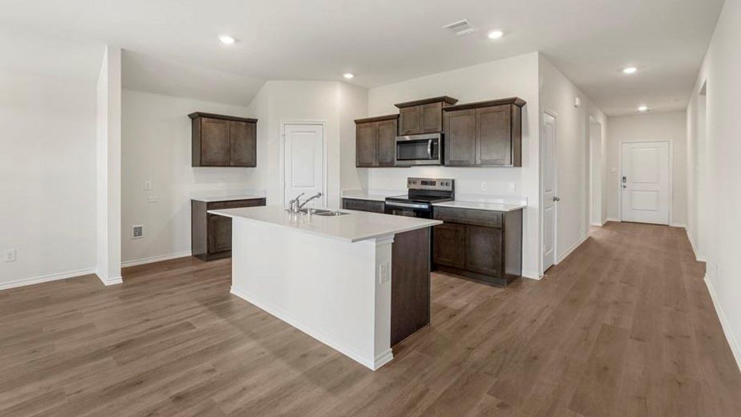 Furnished interior view inside a new home in Creeks at Burnett Trail, Canton (Image 3). Furnished interior view inside a new home in Creeks at Burnett Trail, Canton (Image 3).