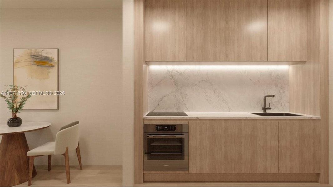 Furnished interior view inside a new home in , Miami Beach (Image 6).