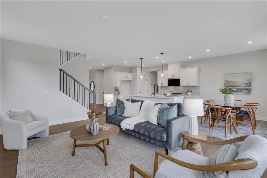 Furnished interior view inside a new home in Easton Walk, Lawrenceville (Image 14).