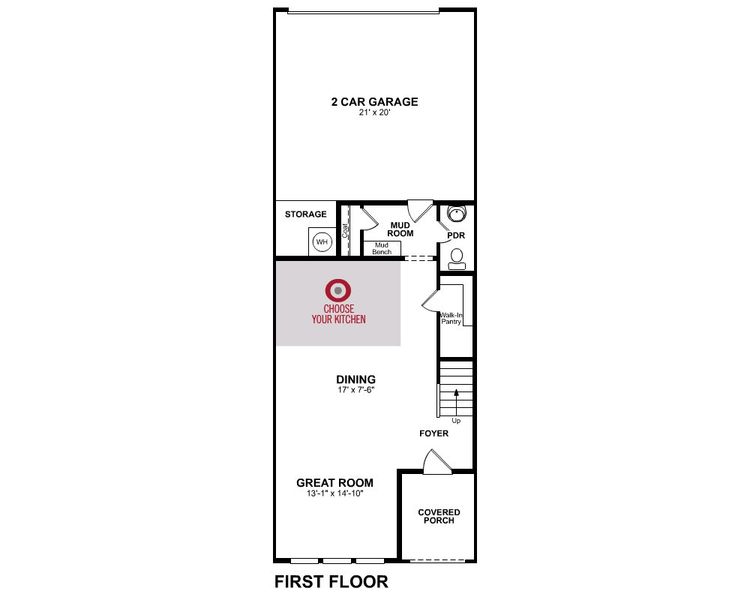 2D floor plan layout for the Yale by Beazer Homes in Waterbend: Ivy 22', Euless, TX (Image 2). 2D floor plan layout for the Yale by Beazer Homes in Waterbend: Ivy 22', Euless, TX (Image 2).