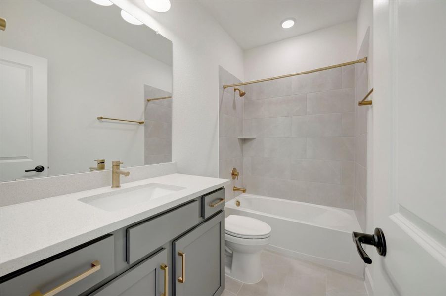 Furnished interior view inside a new home in Riceland - Enclave Collection, Mont Belvieu (Image 12).