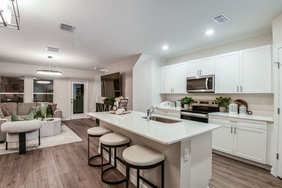 Furnished interior view inside a new home in Pasadena Woods, Dade City (Image 8).